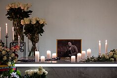 Visagine atsisveikinama su parlamentaru, olimpiečiu Jevgenijumi Šuklinu