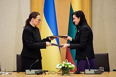 Julija Svyrydenko ir Inga Ruginienė