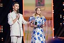 „Dainų dainelės“ vedėjai Ignas Andriukevičius ir Sandra Lebrikaitė