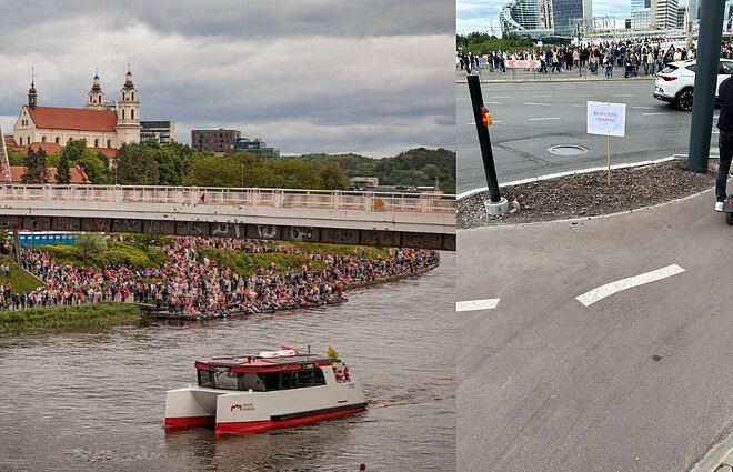 Šaltibarščių festivalio metu buvo iš dalies uždarytas Baltasis tiltas