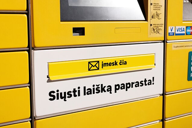 AB „Lietuvos paštas“ pristatė naujovę – dėžutę laiškams paštomate 