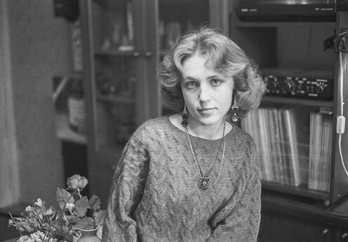 TV režisieriaus asistentė Daiva Česnulevičiūtė. 1991 m. 