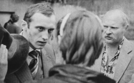 Valentinas Masalskis (kairėje), Bronius Talačka. 1981 m. 