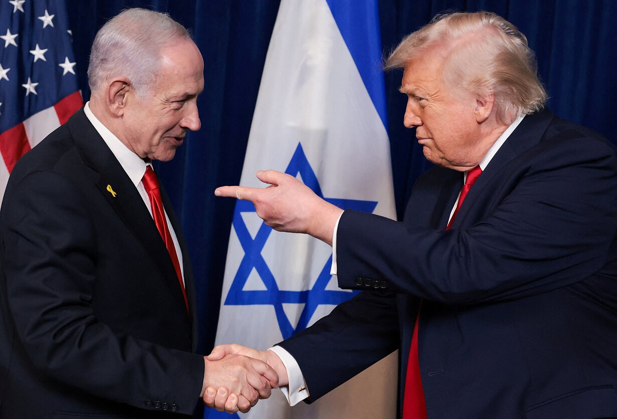 B. Netanyahu ir D. Trumpas