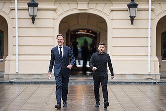 Markas Rutte ir Volodymyras Zelenskis Markas Rutte ir Volodymyras Zelenskis