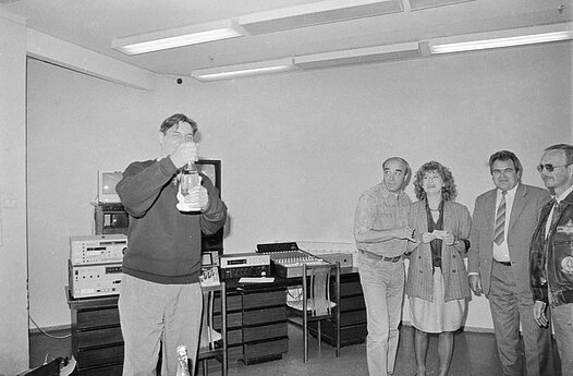 Iš kairės: Algirdas Kaušpėdas, Bronius Klevinskas, Juozas Neverauskas. 1991 m.