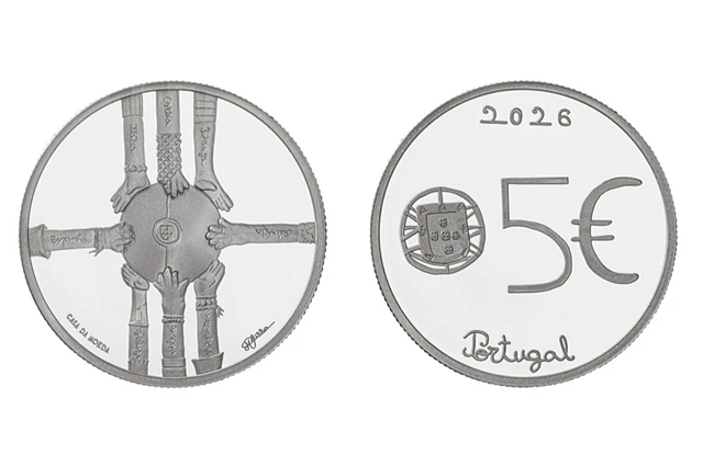 Portugalijoje išleista proginė moneta „Daugiakultūriškumas“