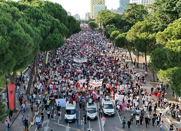 Protestai Albanijoje