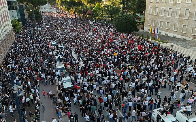 Protestai Albanijoje