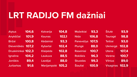LRT RADIJO FM dažniai