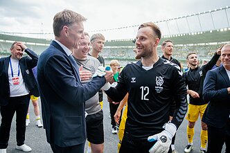 Edgaras Jankauskas ir Tomas Švedkauskas. Baltijos taurės pusfinalis: Lietuva – Latvija