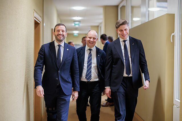 Derybos dėl naujosios koalicijos tęsiasi: Virginijus Sinkevičius, Aurelijus Veryga, Mindaugas Sinkevičius