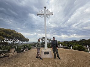 Akimirka iš Aistės ir Augustino Žemaičių kelionės po lietuviškas vietas Australijoje