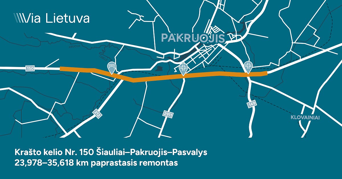 Kelio Šiauliai–Pakruojis–Pasvalys ruožo remontas Kelio Šiauliai–Pakruojis–Pasvalys ruožo remontas