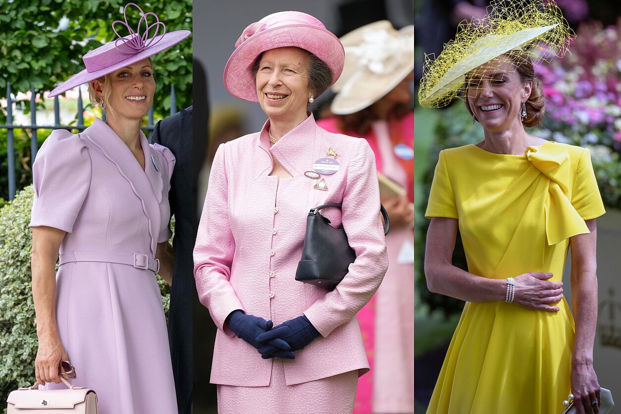 Zara Tindall, princesė Anne, Velso princesė Catherine karališkosiose Askoto žirgų lenktynėse