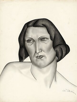 Liudvikas Strolis (1905–1996). „Moters portretas“. 20 a. 4 deš. Popierius, pieštukas