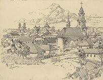 Leonas Lagauskas (1928–2010). „Vilniaus panorama“. 1971. Popierius, pieštukas