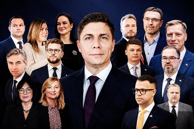 Paskirtojo premjero Mindaugo Sinkevičiaus pasirinktas Vyriausybės kabinetas 