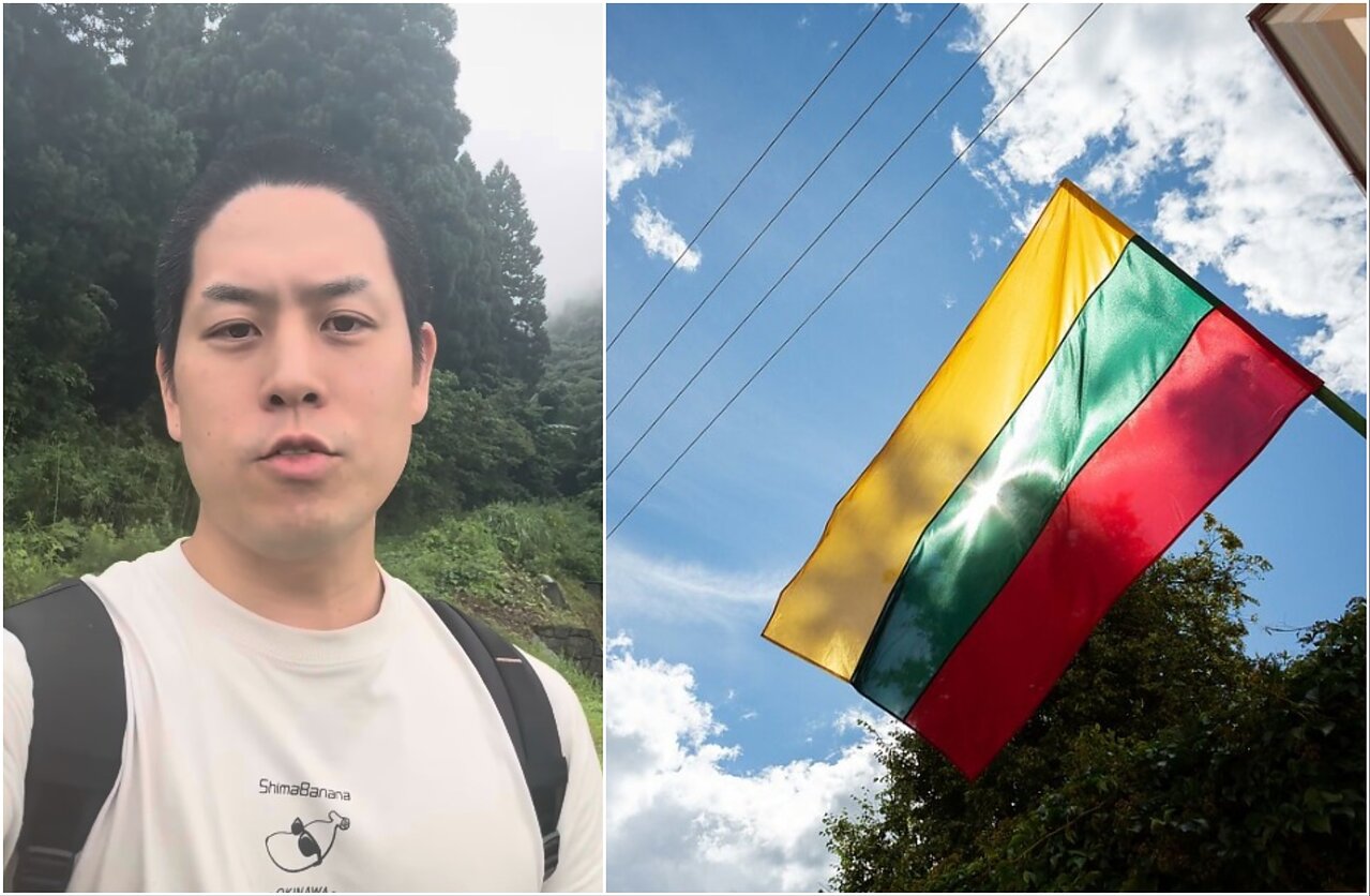 Kotaro Hisado ir Lietuvos vėliava Kotaro Hisado ir Lietuvos vėliava