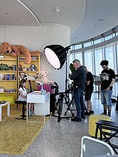 Filmavimo užkulisiai.