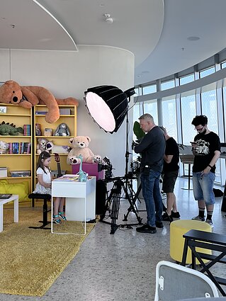 Filmavimo užkulisiai.