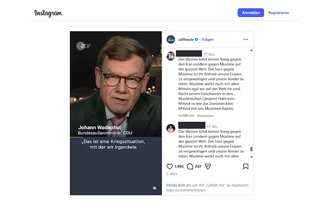 Netikra veikla Vokietijos transliuotojo ZDF komentarų skiltyje Netikra veikla Vokietijos transliuotojo ZDF komentarų skiltyje