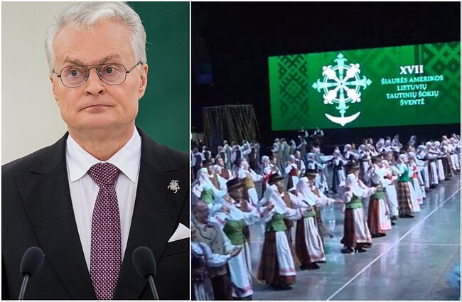 Gitanas Nausėda. Šiaurės Amerikos lietuvių tautinių šokių šventės akimirka