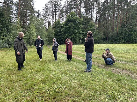 Spektaklio „Pačios“ repeticija Anykščių šilelyje Spektaklio „Pačios“ repeticija Anykščių šilelyje
