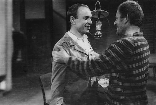 Antanas Šurna (kairėje) ir Eduardas Kunavičius. 1968 m. 