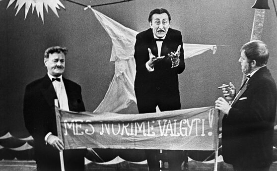 Iš kairės: Alfonsas Radzevičius, Antanas Saulevičius, Eduardas Kunavičius. 1967 m. 
