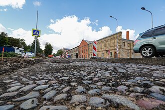 Šiauliai. Rekonstruojama Vilniaus gatvė, senasis grindinys