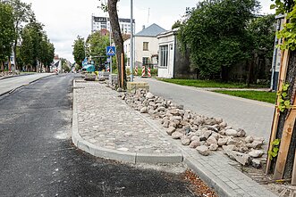 Šiauliai. Rekonstruojama Vilniaus gatvė, senasis grindinys Šiauliai. Rekonstruojama Vilniaus gatvė, senasis grindinys
