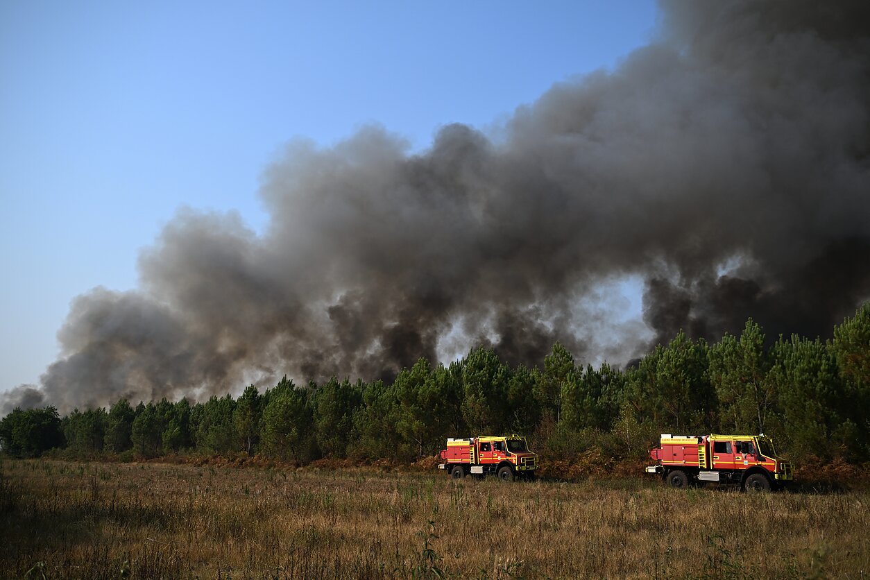Forest fires in France.