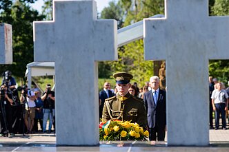 Medininkų tragedijos 35-ųjų metinių minėjimas prie Medininkų memorialo Medininkų tragedijos 35-ųjų metinių minėjimas prie Medininkų memorialo