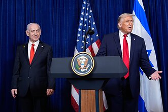 Benjaminas Netanyahu ir Donaldas Trumpas