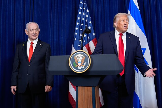 Benjaminas Netanyahu ir Donaldas Trumpas